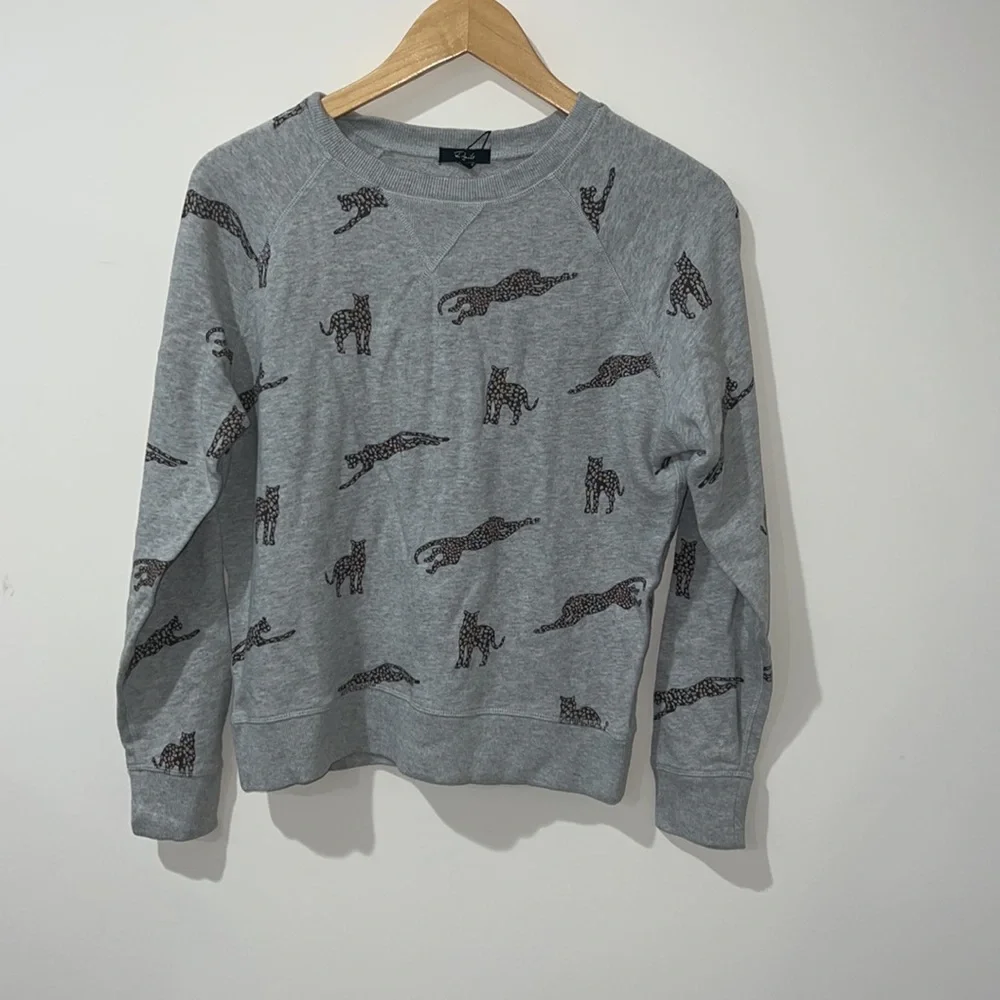NEW • Rails • Jaguar Heather Gray Crew Neck Sweatshirt XS Womens - Picture 3 of 5